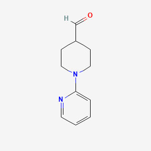 molecular formula C11H14N2O B13494506 1-(Pyridin-2-yl)piperidine-4-carbaldehyde 