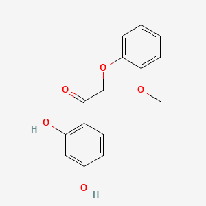 molecular formula C15H14O5 B1349451 1-(2,4-二羟基苯基)-2-(2-甲氧基苯氧基)乙酮 CAS No. 137987-88-3