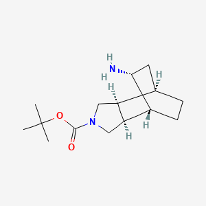 molecular formula C15H26N2O2 B13494550 rac-tert-butyl (1R,2S,6S,7R,8R)-8-amino-4-azatricyclo[5.2.2.0,2,6]undecane-4-carboxylate 