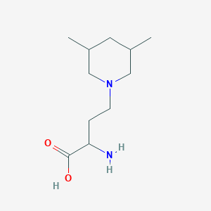 molecular formula C11H22N2O2 B13494551 2-Amino-4-(3,5-dimethylpiperidin-1-yl)butanoic acid 
