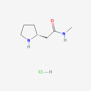 molecular formula C7H15ClN2O B13494552 N-methyl-2-[(2R)-pyrrolidin-2-yl]acetamidehydrochloride 