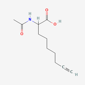 molecular formula C11H17NO3 B13494557 2-Acetamidonon-8-ynoic acid 