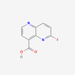 molecular formula C9H5FN2O2 B13494558 6-Fluoro-1,5-naphthyridine-4-carboxylic acid 