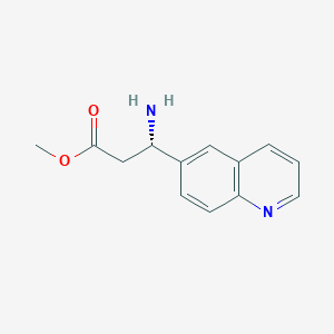 molecular formula C13H14N2O2 B13494613 Methyl (s)-3-amino-3-(quinolin-6-yl)propanoate 