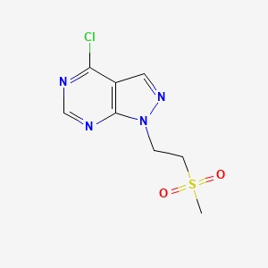 molecular formula C8H9ClN4O2S B13494628 4-Chloro-1-(2-(methylsulfonyl)ethyl)-1h-pyrazolo[3,4-d]pyrimidine 