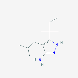molecular formula C12H23N3 B13494635 4-Isobutyl-3-(tert-pentyl)-1h-pyrazol-5-amine 