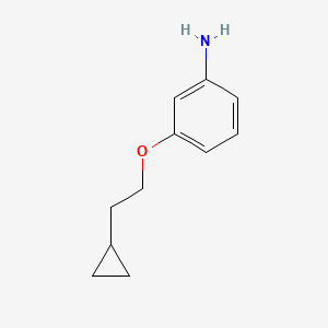 molecular formula C11H15NO B13494641 3-(2-Cyclopropylethoxy)aniline 