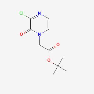molecular formula C10H13ClN2O3 B13494662 Tert-butyl 2-(3-chloro-2-oxo-1,2-dihydropyrazin-1-yl)acetate 