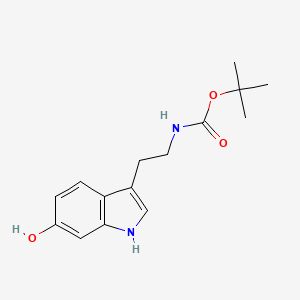 molecular formula C15H20N2O3 B13494668 N-t-butoxycarbonyl-2-(6-hydroxy-1H-indol-3-yl)ethylamine 