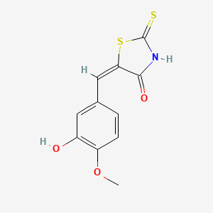 (5E)-5-(3-hydroxy-4-methoxybenzylidene)-2-mercapto-1,3-thiazol-4(5H)-one
