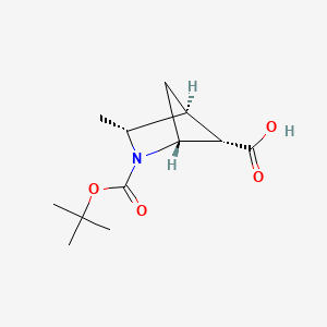 molecular formula C12H19NO4 B13494687 rac-(1R,3R,4S,5S)-2-[(tert-butoxy)carbonyl]-3-methyl-2-azabicyclo[2.1.1]hexane-5-carboxylic acid 
