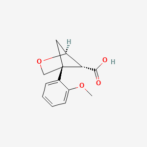 molecular formula C13H14O4 B13494698 rac-(1R,4S,5S)-4-(2-methoxyphenyl)-2-oxabicyclo[2.1.1]hexane-5-carboxylic acid 