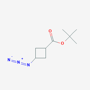 molecular formula C9H15N3O2 B13494712 Tert-butyl (1r,3r)-3-azidocyclobutane-1-carboxylate 