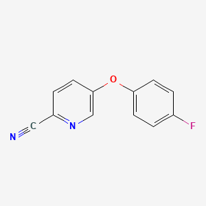 molecular formula C12H7FN2O B13494740 5-(4-Fluorophenoxy)pyridine-2-carbonitrile 