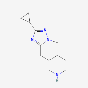 molecular formula C12H20N4 B13494748 3-((3-Cyclopropyl-1-methyl-1h-1,2,4-triazol-5-yl)methyl)piperidine 