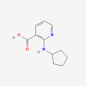 molecular formula C11H14N2O2 B1349475 2-(Cyclopentylamino)nicotinic acid CAS No. 460363-30-8