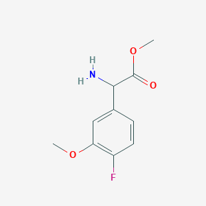 molecular formula C10H12FNO3 B13494760 Methyl 2-amino-2-(4-fluoro-3-methoxyphenyl)acetate 