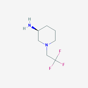 molecular formula C7H13F3N2 B13494778 (S)-1-(2,2,2-Trifluoroethyl)piperidin-3-amine 