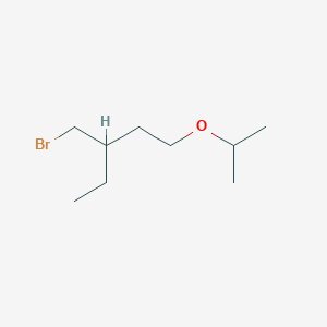 molecular formula C9H19BrO B13494785 3-(Bromomethyl)-1-isopropoxypentane 