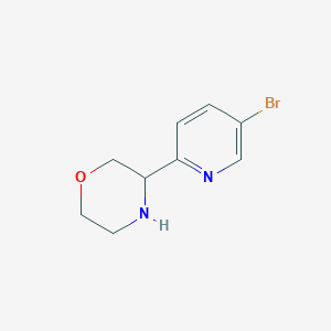 molecular formula C9H11BrN2O B13494794 3-(5-Bromo-2-pyridinyl)morpholine 