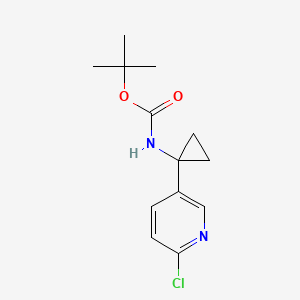 molecular formula C13H17ClN2O2 B13494802 Tert-butyl (1-(6-chloropyridin-3-YL)cyclopropyl)carbamate 