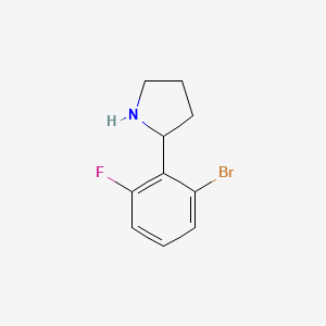 molecular formula C10H11BrFN B13494812 2-(2-Bromo-6-fluorophenyl)pyrrolidine 