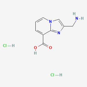 molecular formula C9H11Cl2N3O2 B13494830 2-(Aminomethyl)imidazo[1,2-a]pyridine-8-carboxylic acid dihydrochloride 
