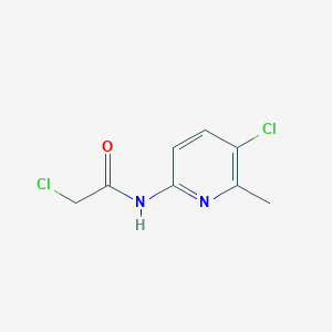 molecular formula C8H8Cl2N2O B13494833 2-chloro-N-(5-chloro-6-methyl-2-pyridinyl)Acetamide 