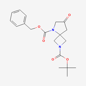 molecular formula C19H24N2O5 B13494858 O5-benzyl O2-tert-butyl 7-oxo-2,5-diazaspiro[3.4]octane-2,5-dicarboxylate 