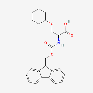 molecular formula C24H27NO5 B13494924 N-(((9H-Fluoren-9-yl)methoxy)carbonyl)-O-cyclohexyl-L-serine 