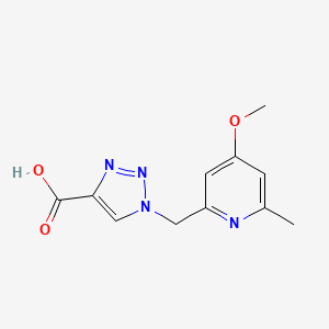 molecular formula C11H12N4O3 B13494979 1-[(4-methoxy-6-methylpyridin-2-yl)methyl]-1H-1,2,3-triazole-4-carboxylic acid 