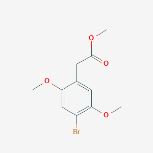 molecular formula C11H13BrO4 B13494984 Methyl 2-(4-bromo-2,5-dimethoxyphenyl)acetate 