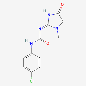 molecular formula C11H11ClN4O2 B13494987 (3Z)-1-(4-chlorophenyl)-3-(1-methyl-4-oxoimidazolidin-2-ylidene)urea 