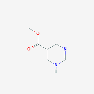 molecular formula C6H10N2O2 B134950 Methyl 1,4,5,6-tetrahydropyrimidine-5-carboxylate CAS No. 158142-45-1