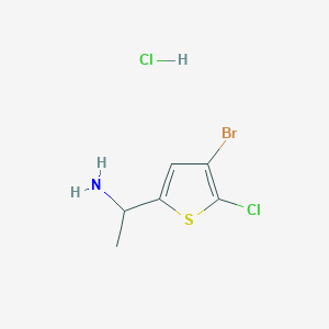 molecular formula C6H8BrCl2NS B13495030 1-(4-Bromo-5-chlorothiophen-2-yl)ethan-1-amine hydrochloride 