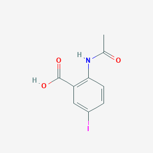 molecular formula C9H8INO3 B13495104 N-Acetyl-2-amino-5-iodobenzoic acid CAS No. 5326-44-3