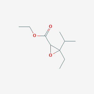 molecular formula C10H18O3 B13495137 Ethyl 3-ethyl-3-isopropyloxirane-2-carboxylate 