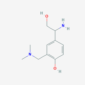 molecular formula C11H18N2O2 B13495150 4-(1-Amino-2-hydroxyethyl)-2-[(dimethylamino)methyl]phenol 
