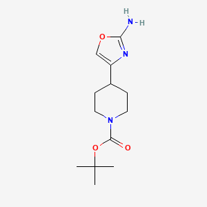molecular formula C13H21N3O3 B13495170 Tert-butyl 4-(2-amino-1,3-oxazol-4-yl)piperidine-1-carboxylate 