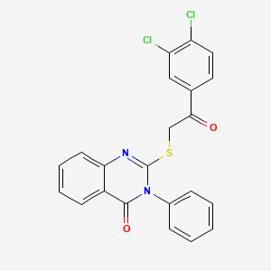 2-[2-(3,4-Dichlorophenyl)-2-oxoethyl]sulfanyl-3-phenylquinazolin-4-one