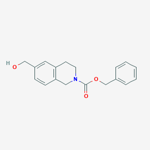 molecular formula C18H19NO3 B13495185 Benzyl 6-(hydroxymethyl)-3,4-dihydroisoquinoline-2(1H)-carboxylate 