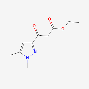 molecular formula C10H14N2O3 B13495191 ethyl 3-(1,5-dimethyl-1H-pyrazol-3-yl)-3-oxopropanoate 