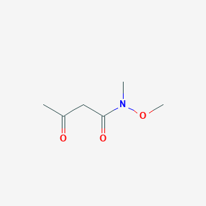 molecular formula C6H11NO3 B134952 N-methoxy-N-methyl-3-oxobutanamide CAS No. 133146-85-7