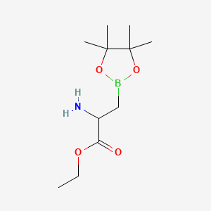 molecular formula C11H22BNO4 B13495227 Ethyl 2-amino-3-(4,4,5,5-tetramethyl-1,3,2-dioxaborolan-2-yl)propanoate 