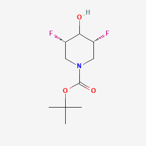molecular formula C10H17F2NO3 B13495230 tert-butyl (3R,4s,5S)-3,5-difluoro-4-hydroxypiperidine-1-carboxylate 