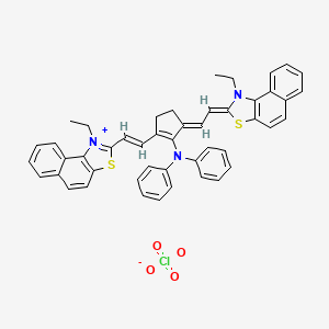 molecular formula C47H40ClN3O4S2 B13495243 2-{2-[2-(diphenylamino)-3-(2-{1-ethyl-1H,2H-naphtho[1,2-d][1,3]thiazol-2-ylidene}ethylidene)cyclopent-1-en-1-yl]ethenyl}-1-ethylnaphtho[1,2-d][1,3]thiazol-1-ium perchlorate 