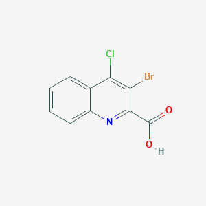 molecular formula C10H5BrClNO2 B13495370 3-Bromo-4-chloroquinoline-2-carboxylic acid 
