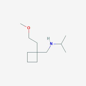 molecular formula C11H23NO B13495381 n-((1-(2-Methoxyethyl)cyclobutyl)methyl)propan-2-amine 