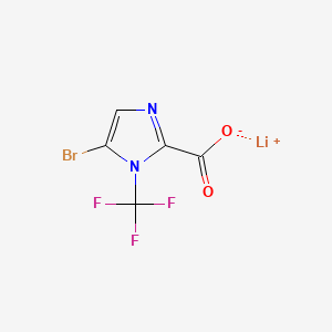 molecular formula C5HBrF3LiN2O2 B13495413 lithium(1+) 5-bromo-1-(trifluoromethyl)-1H-imidazole-2-carboxylate 