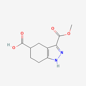 molecular formula C10H12N2O4 B13495427 3-(methoxycarbonyl)-4,5,6,7-tetrahydro-1H-indazole-5-carboxylic acid 